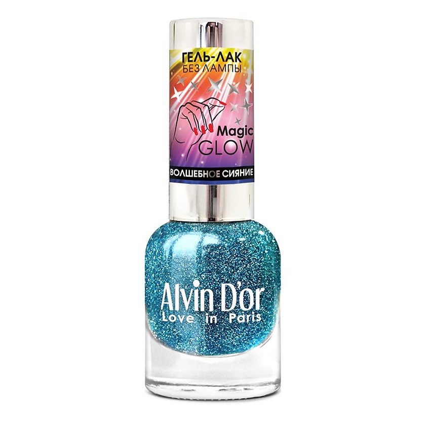 Изображение товара ALVIN D’OR Лак для ногтей MAGIC GLOW, 07 Голубой
