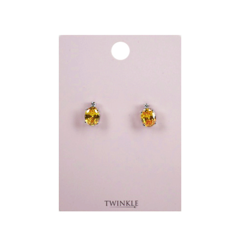 Изображение товара Twinkle серьги Yellow Stone для взрослых женские стильные бижутерия
