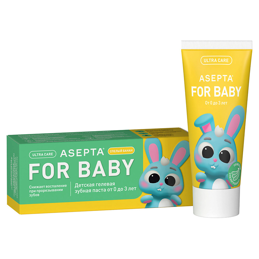 Изображение товара АСЕПТА BABY Зубная паста детская до 3лет, банан, банан