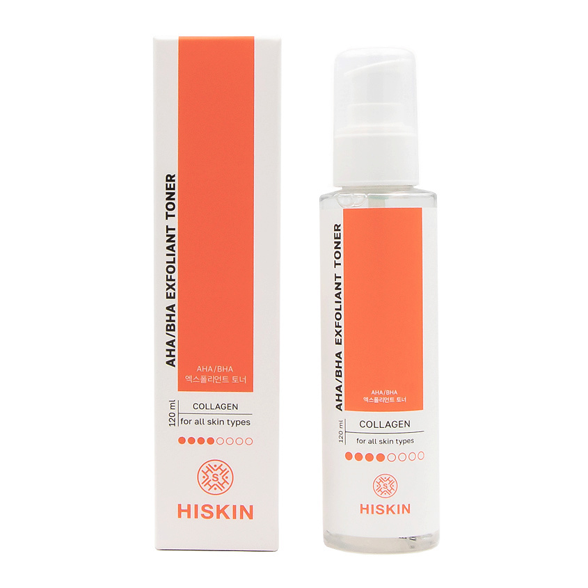 Изображение товара HISKIN Тонер-эксфолиант для лица с Коллагеном АНА-ВНА, 120 мл