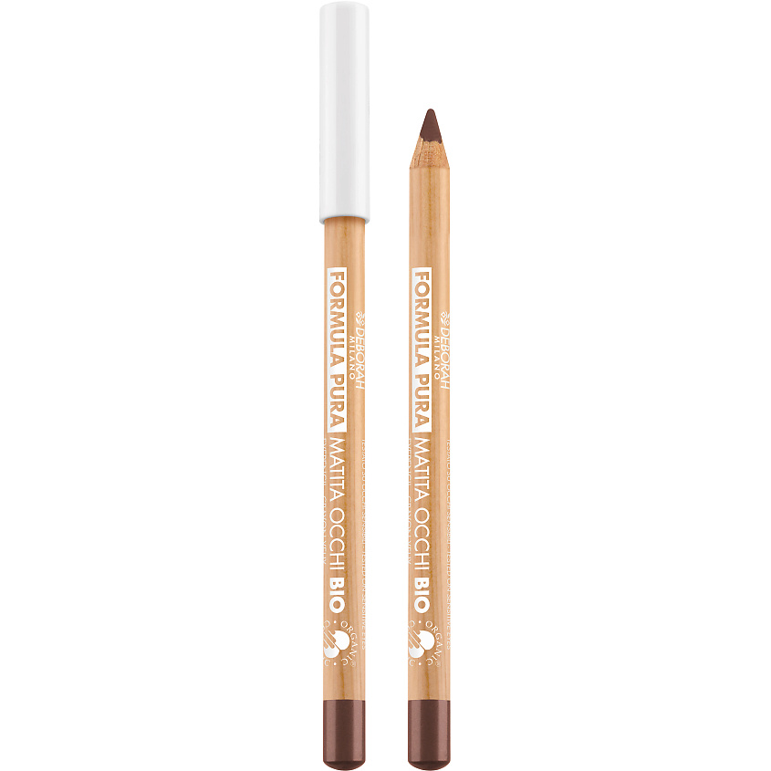 Изображение товара DEBORAH MILANO Карандаш для глаз Formula Pura Organic Eye Pencil, № 02 Коричневый, 1,2гр