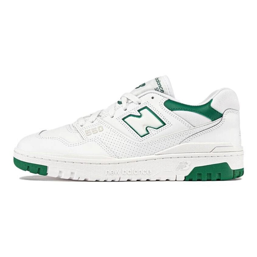 Изображение товара Кроссовки New Balance 550 белые с зелеными акцентами для мужчин EU 38.5
