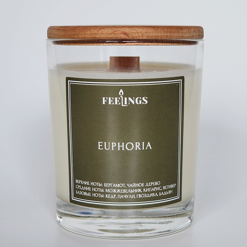 Изображение товара FEELINGS Свеча ароматическая из соевого воска "Euphoria", 1 шт.