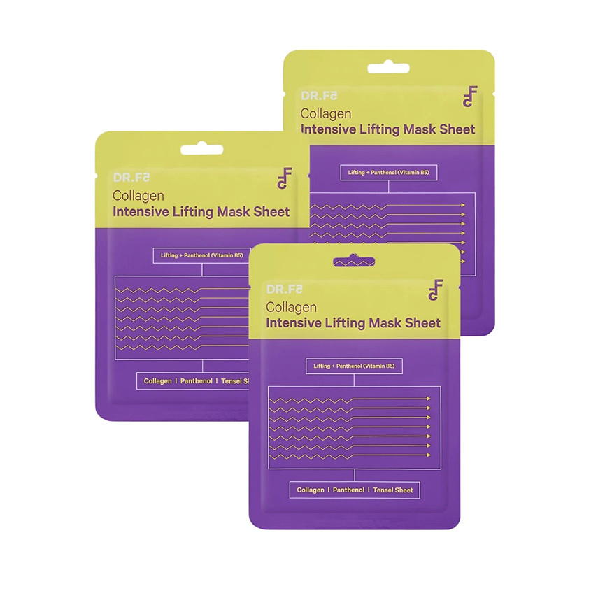Изображение товара DR.F5 Набор: Интенсивная лифтинг маска двойного действия с коллагеном, 3 шт.
