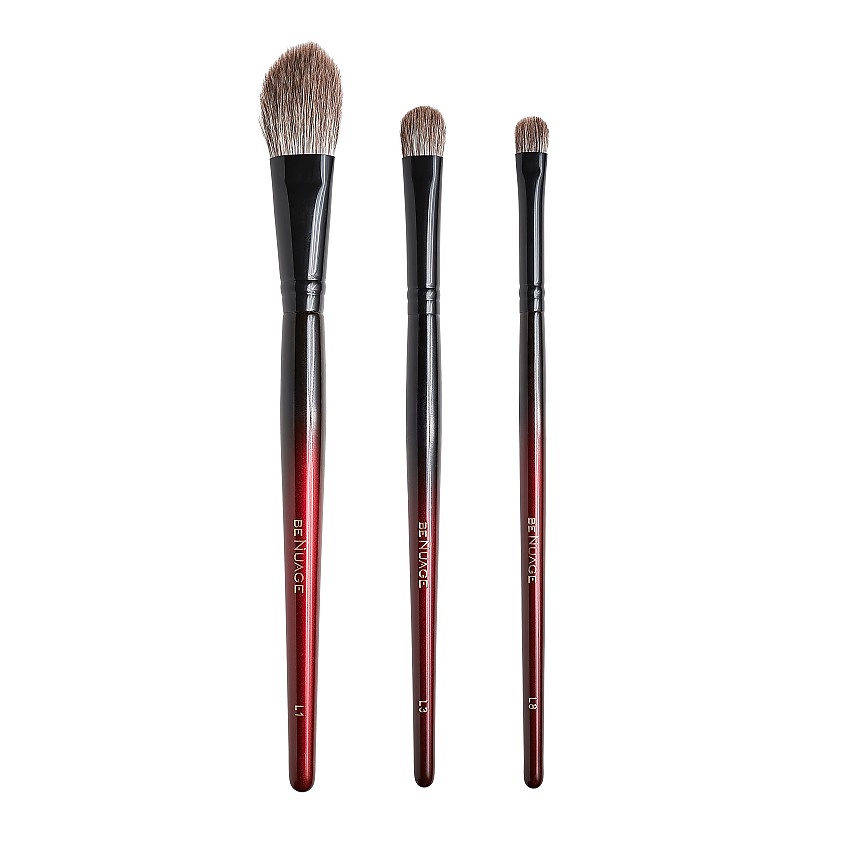Изображение товара Набор кистей для макияжа BeNuage плоские из лисы 3 шт