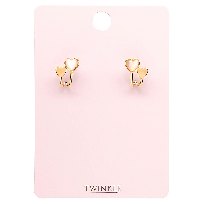 Изображение товара TWINKLE Серьги GOLDEN HEARTS, 1 пара