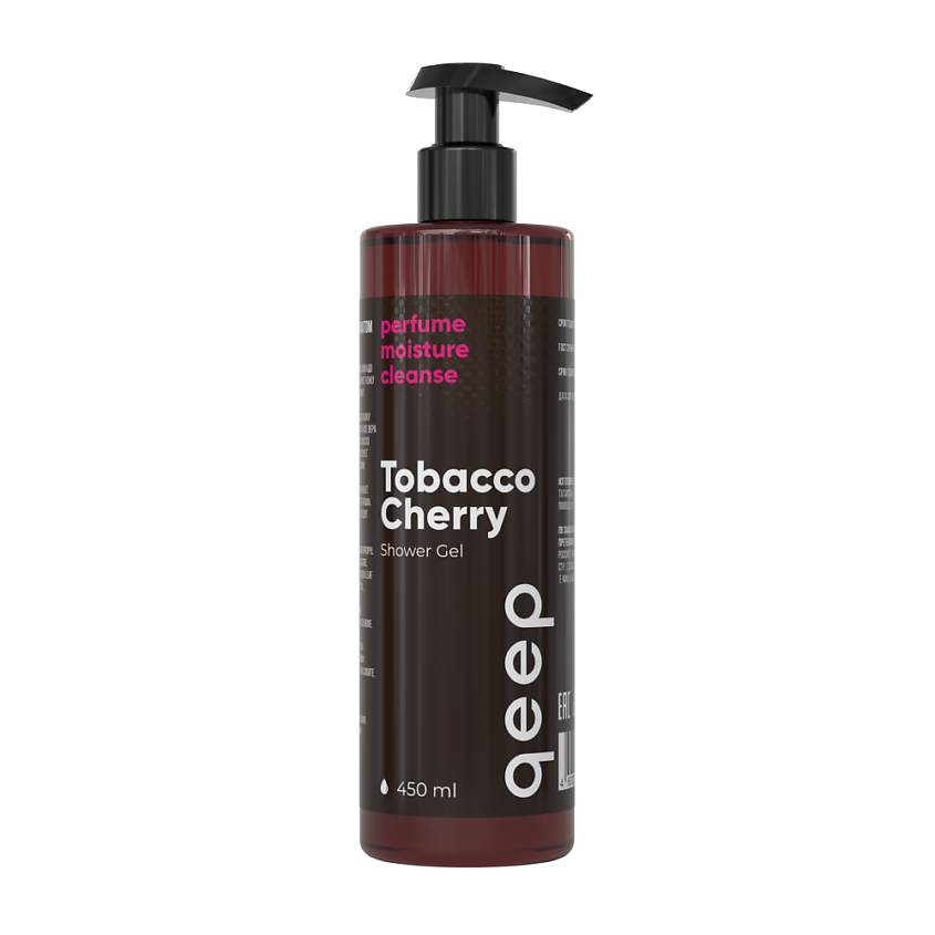 Изображение товара QEEP Гель для душа парфюмированный Tobacco Cherry, 1 шт.; 450 мл; аромат: Tobacco Cherry