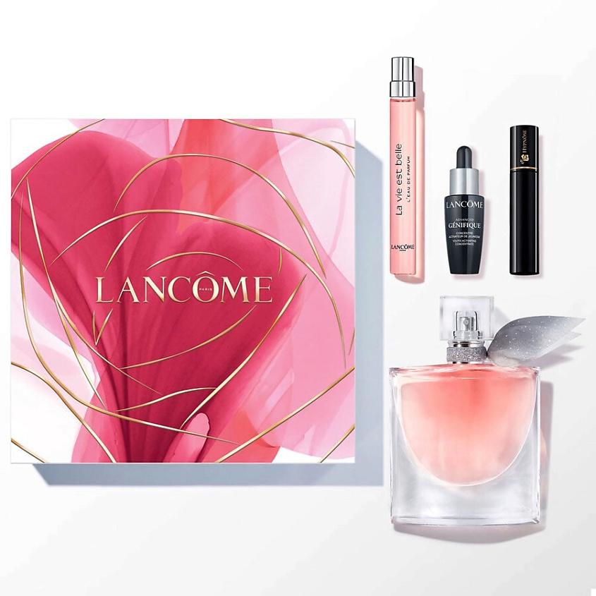 Изображение товара LANCOME Набор La Vie Est Belle: Парфюмерная вода + Миниатюра + Сыворотка + Тушь, 50 мл + 10 мл + 10 мл + 2 мл