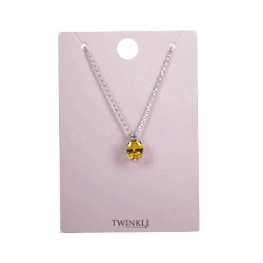 Изображение товара Подвеска с цепочкой Yellow Stone Twinkle женская бижутерия
