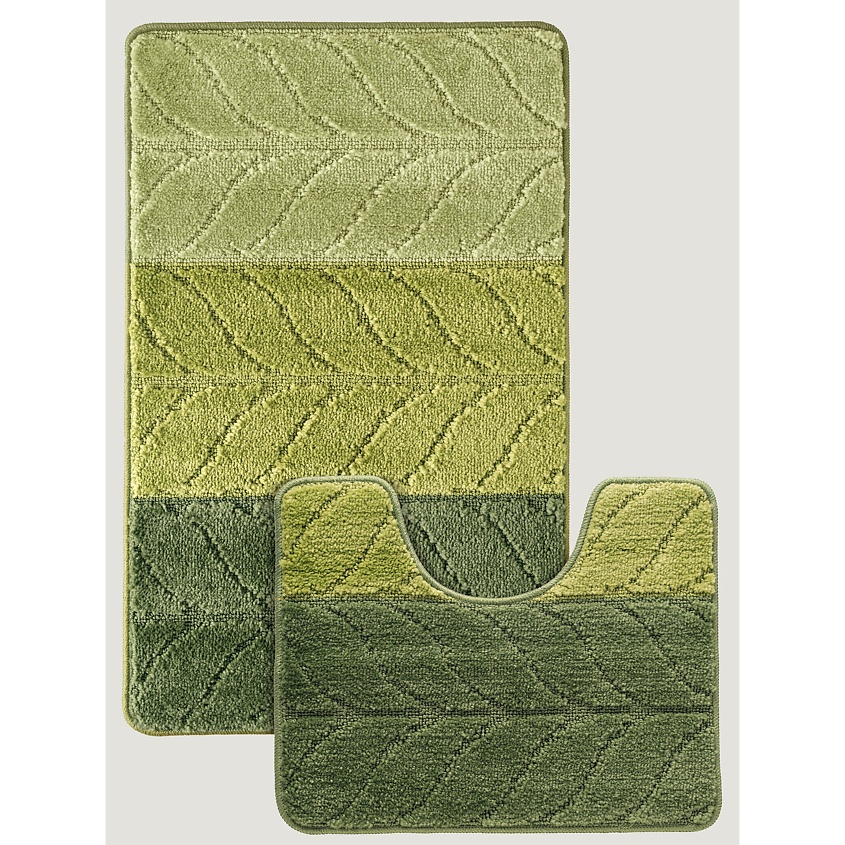 Изображение товара Коврики для ванной и туалета KARNA противоскользящие 2 шт зеленые