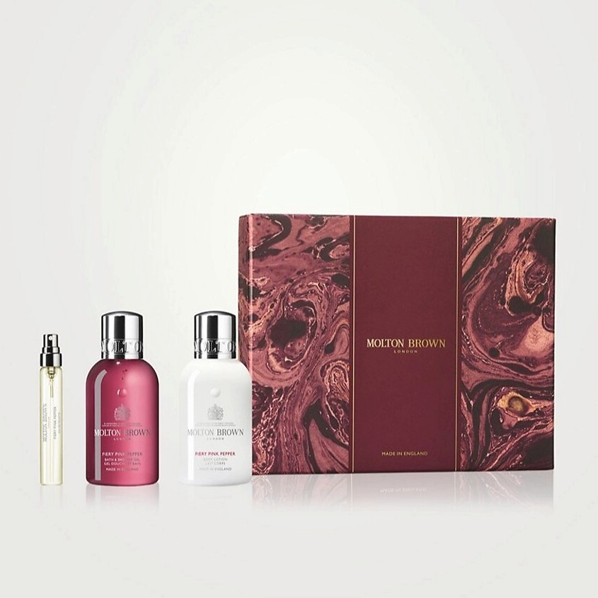 Изображение товара Molton Brown Fiery Pink Pepper Travel Set 3 шт компактный аромат и уход