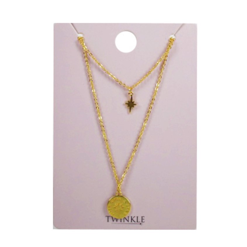 Изображение товара TWINKLE Подвеска с цепочкой Star+Sun, 1 шт.