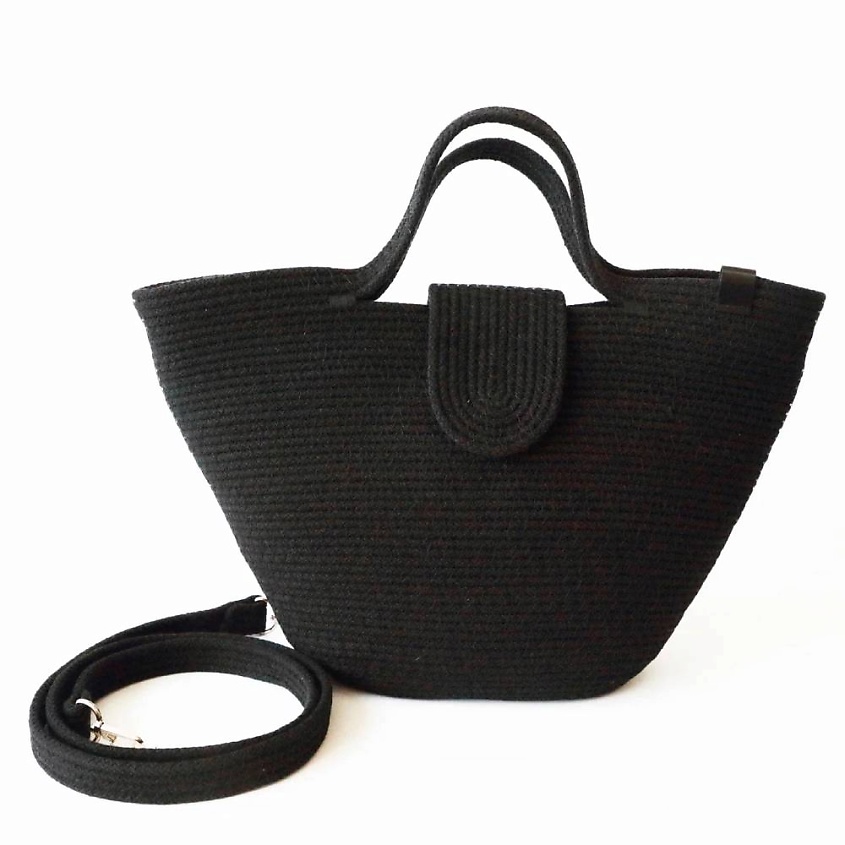 Изображение товара Сумка на плечо Olala Home Uptown из хлопкового шнура, черная, средний размер