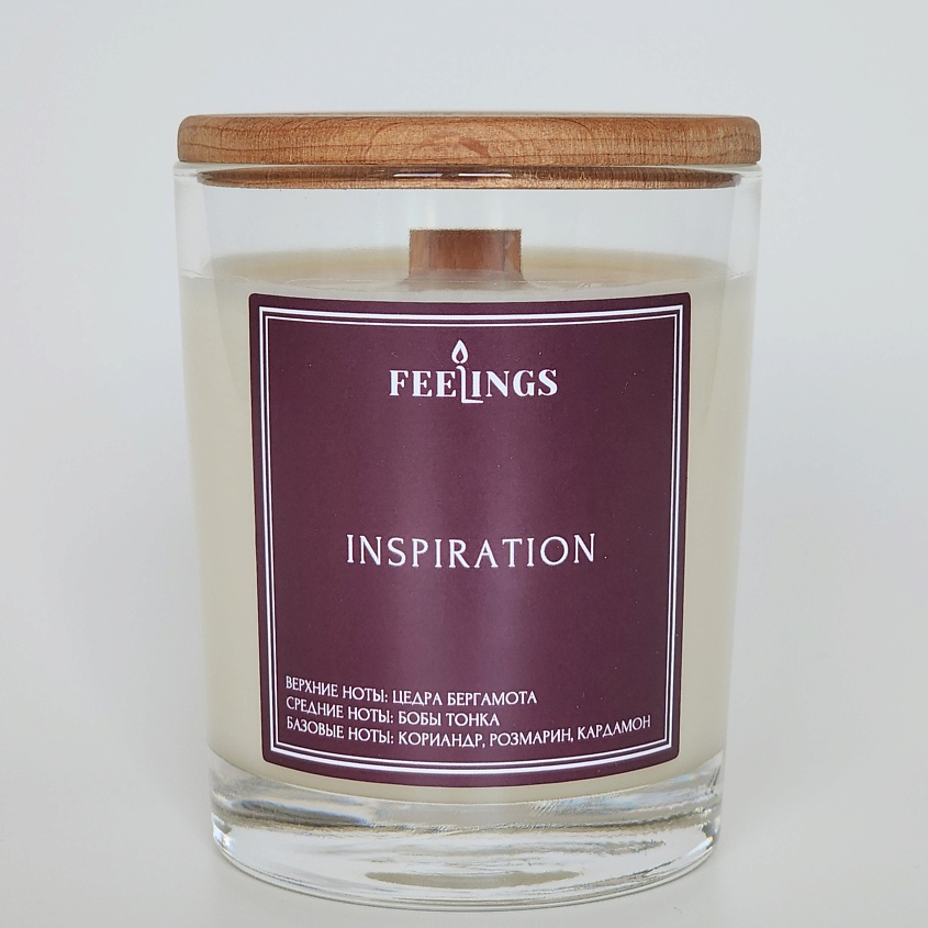 Изображение товара FEELINGS Свеча ароматическая из соевого воска "Inspiration", 1 шт.