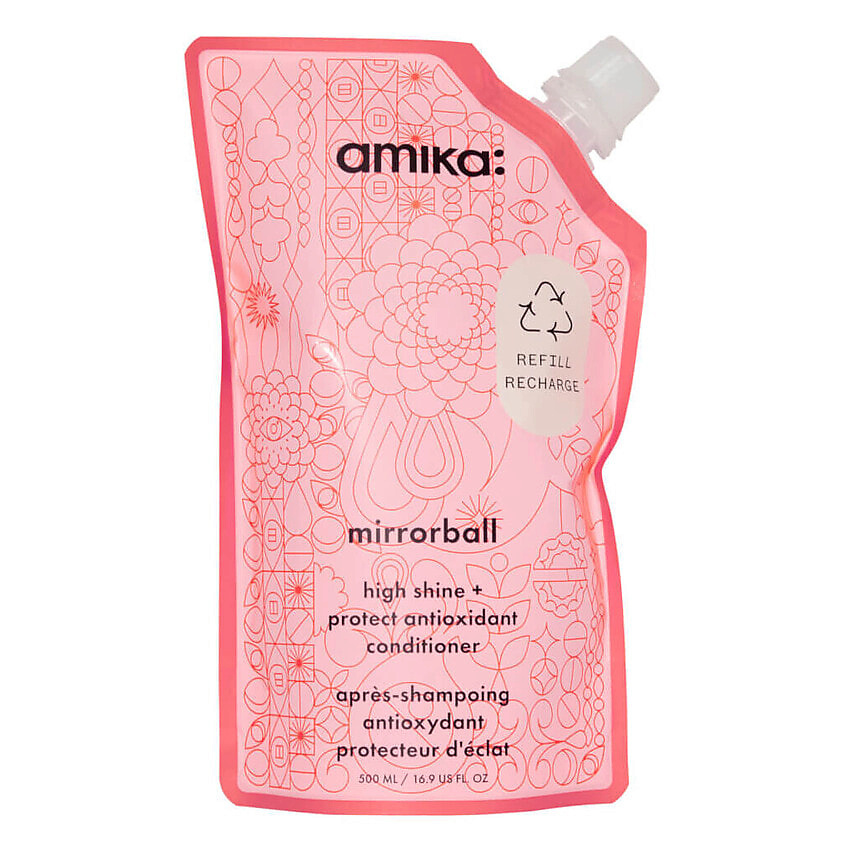 Изображение товара AMIKA Кондиционер для блеска волос Mirrorball High Shine + Protect. Рефилл, 500 мл