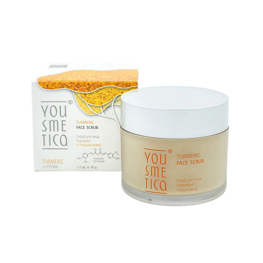 Изображение товара YOUSMETICA Скраб для лица Куркума и Ниацинамид, 50 гр