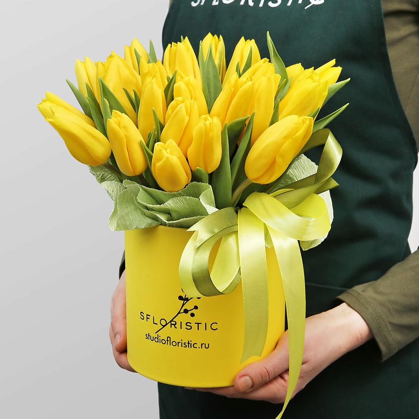 Изображение товара STUDIO FLORISTIC Композиция из Тюльпанов «Желтое счастье», 1 шт.