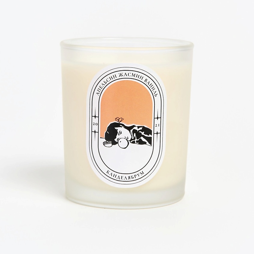 Изображение товара Ароматическая свеча Канделябрум Апельсин Жасмин Ваниль 140 г для уюта дома и офиса