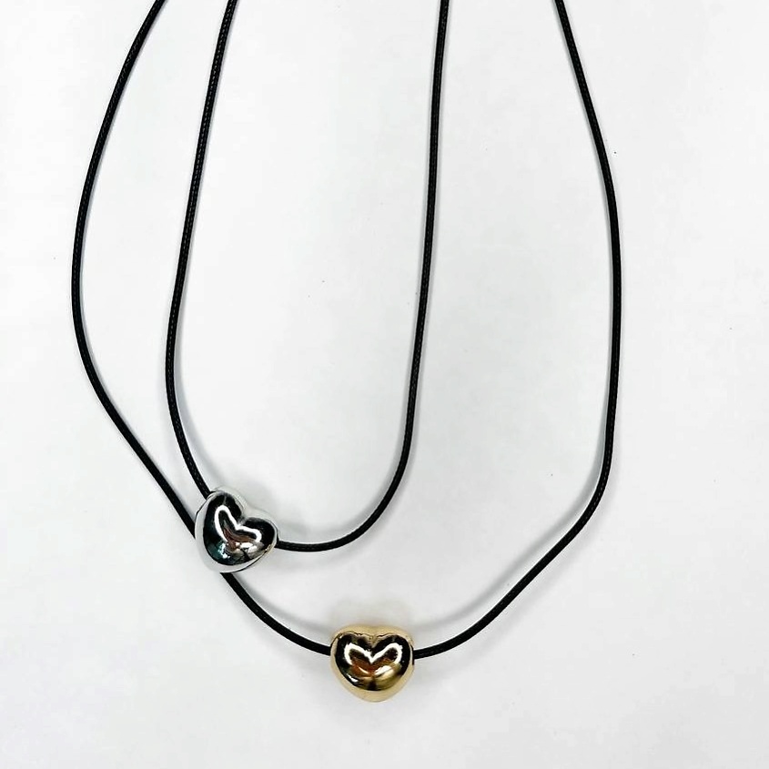 Изображение товара GILMEEVA Подвеска с сердечками 250 мм золотой для женщин украшение