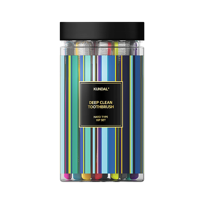 Изображение товара Набор зубных щеток KUNDAL Hard Type Deep Clean 16 шт стильный и эффективный