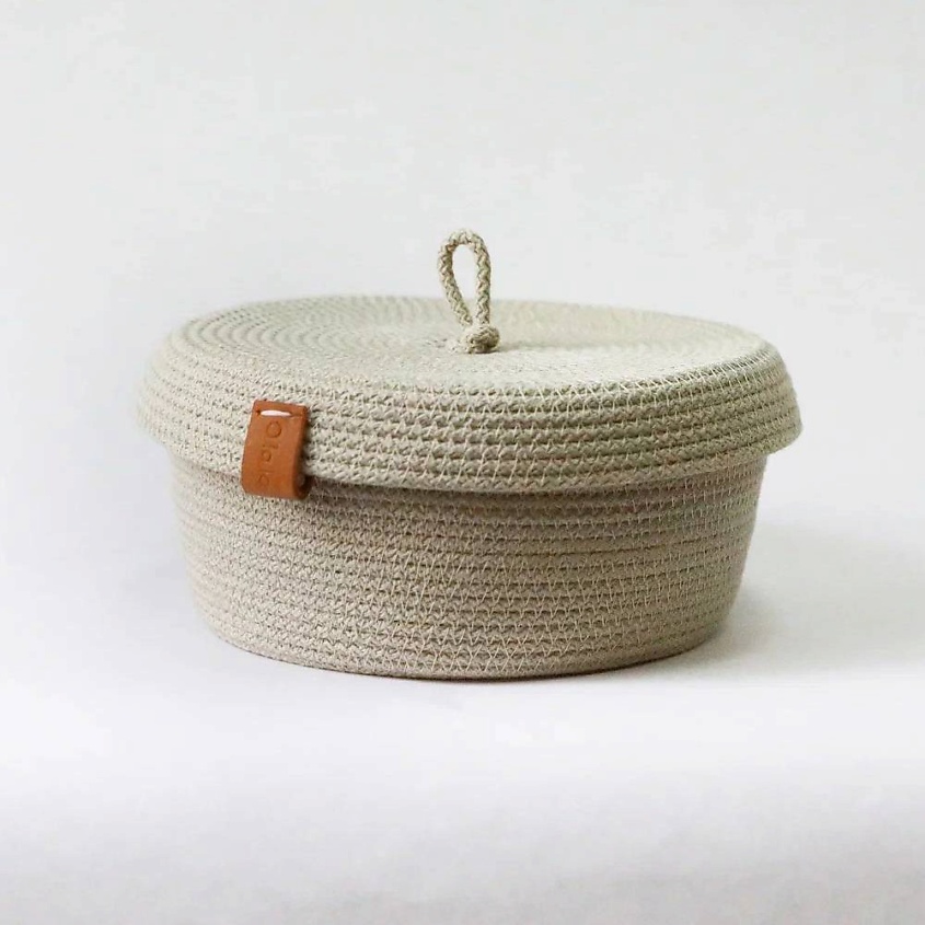 Изображение товара OLALA HOME Круглая корзина с крышкой, 1 шт.