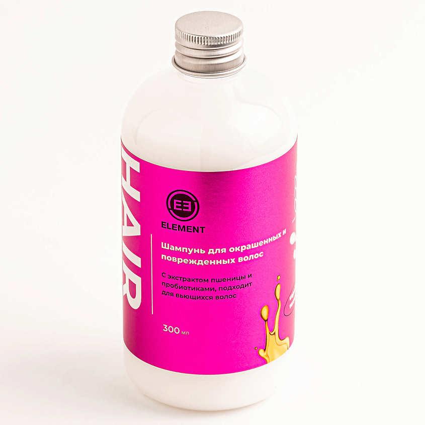 Изображение товара ELEMENT Шампунь для окрашенных волос с экстрактом пшеницы, 300 мл