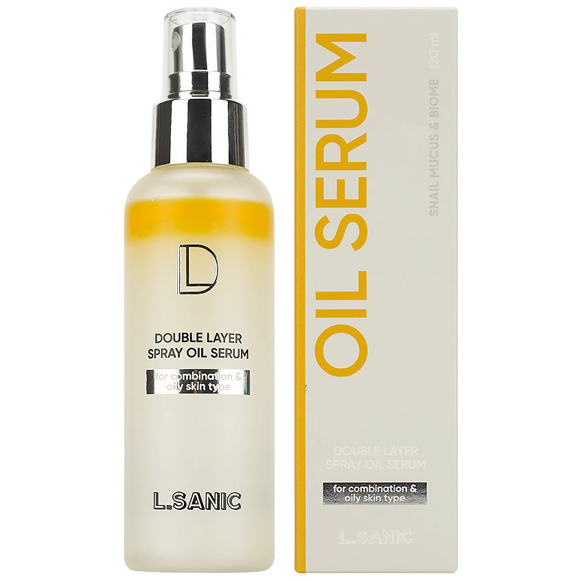 Изображение товара LSANIC Сыворотка-мист для лица Двухфазная с муцином улитки и пробиотиками Double Layer Spray Oil Serum, 120 мл