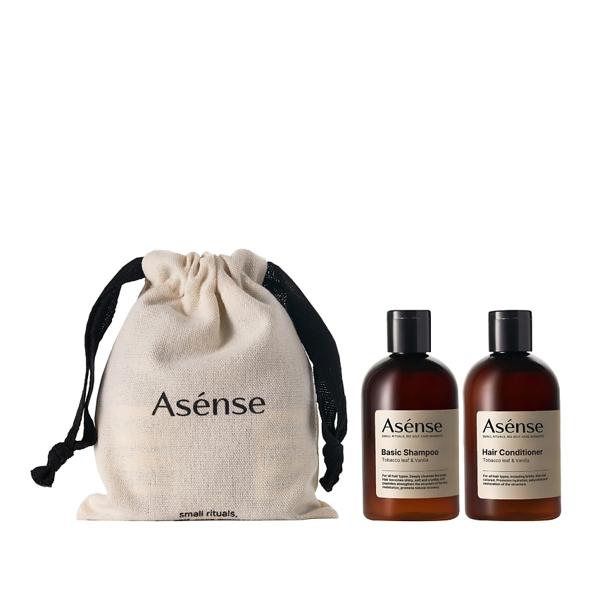 Изображение товара ASENSE Набор Шампунь и Кондиционер для волос в брендированном мешочке Tobacco leaf &Vanilla, Tobacco leaf & Vanilla 2*100 мл