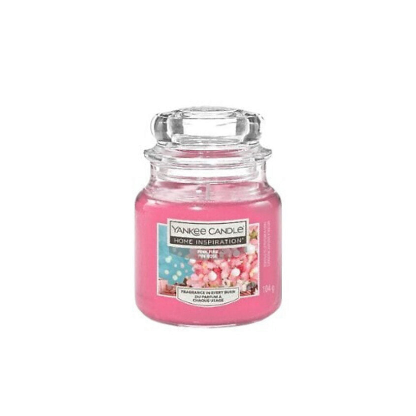 Изображение товара Ароматическая свеча Yankee Candle Pink Pine 104 г с свежим ароматом зимней елки