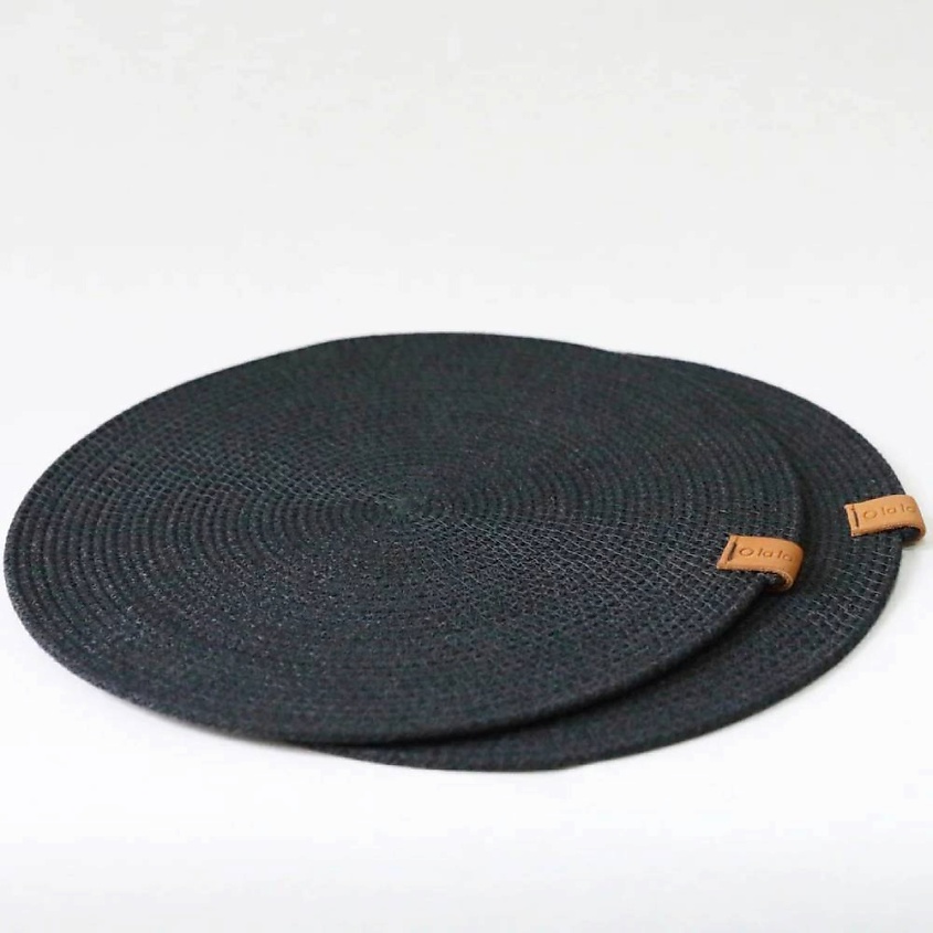 Изображение товара OLALA HOME Плейсматы 2 шт антрацитовые универсальные для сервировки и декора