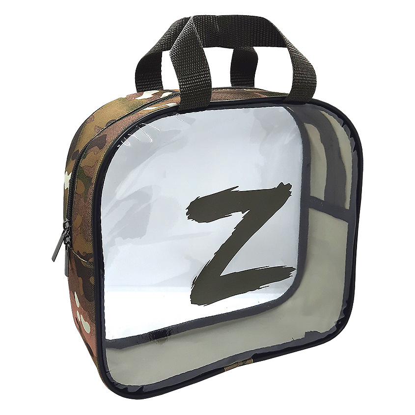 Изображение товара Большая прозрачная косметичка ALISSIROSSI из пленки ПВХ и ткани Оксфорд