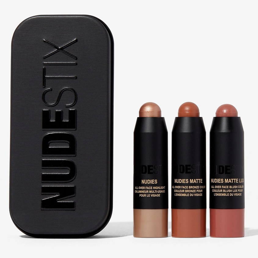 Изображение товара NUDESTIX Набор для макияжа лица Soft & Warm Nudes Mini Kit, Оттенки: Terracotta Tan, Nude Buff, Bubbly Bebe