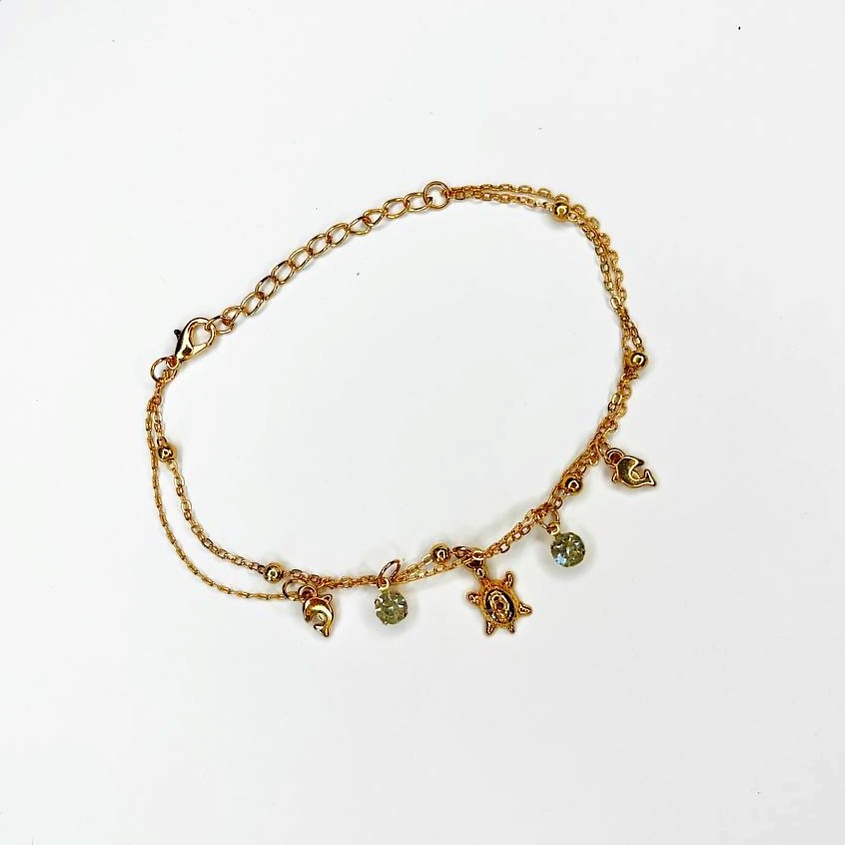 Изображение товара Браслет на ногу GILMEEVA морской стиль женский золотистый 1 шт