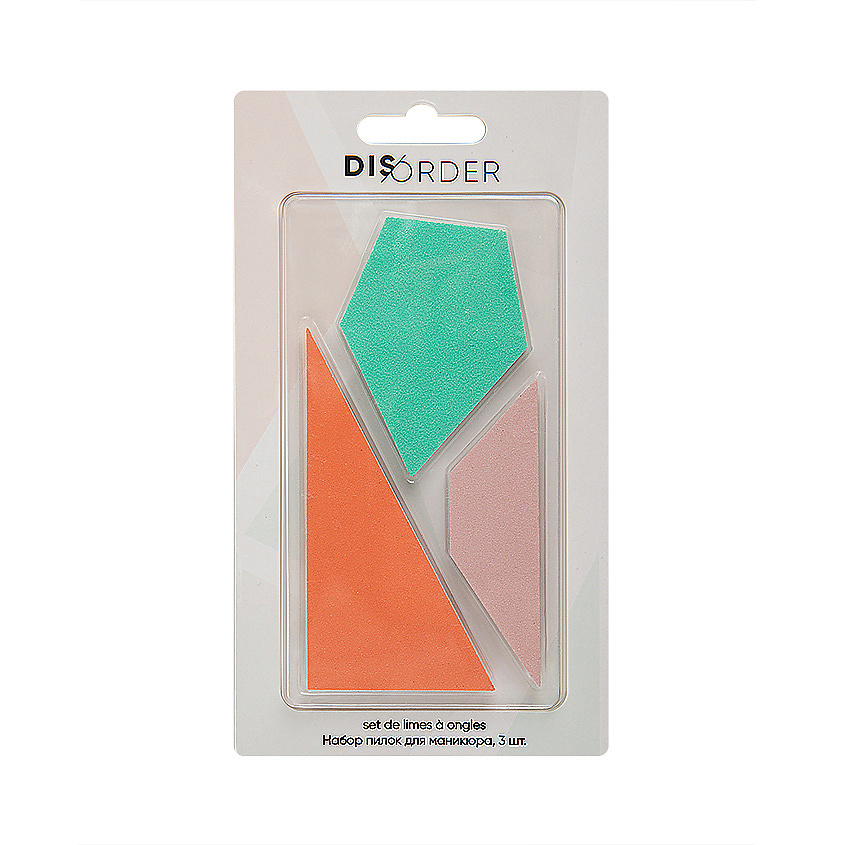 Изображение товара Набор пилок для маникюра ЛЭТУАЛЬ DISORDER 3 шт. разноцветная мозаика