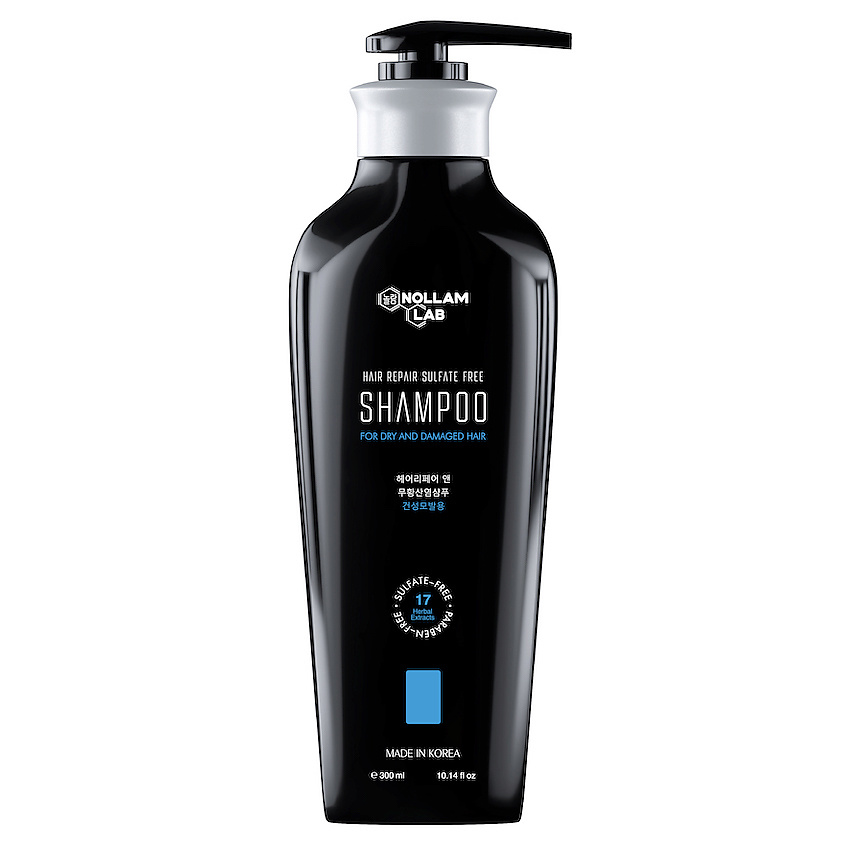 Изображение товара NOLLAM LAB Восстанавливающий бессульфатный шампунь для сухих и поврежденных волос, 300 мл