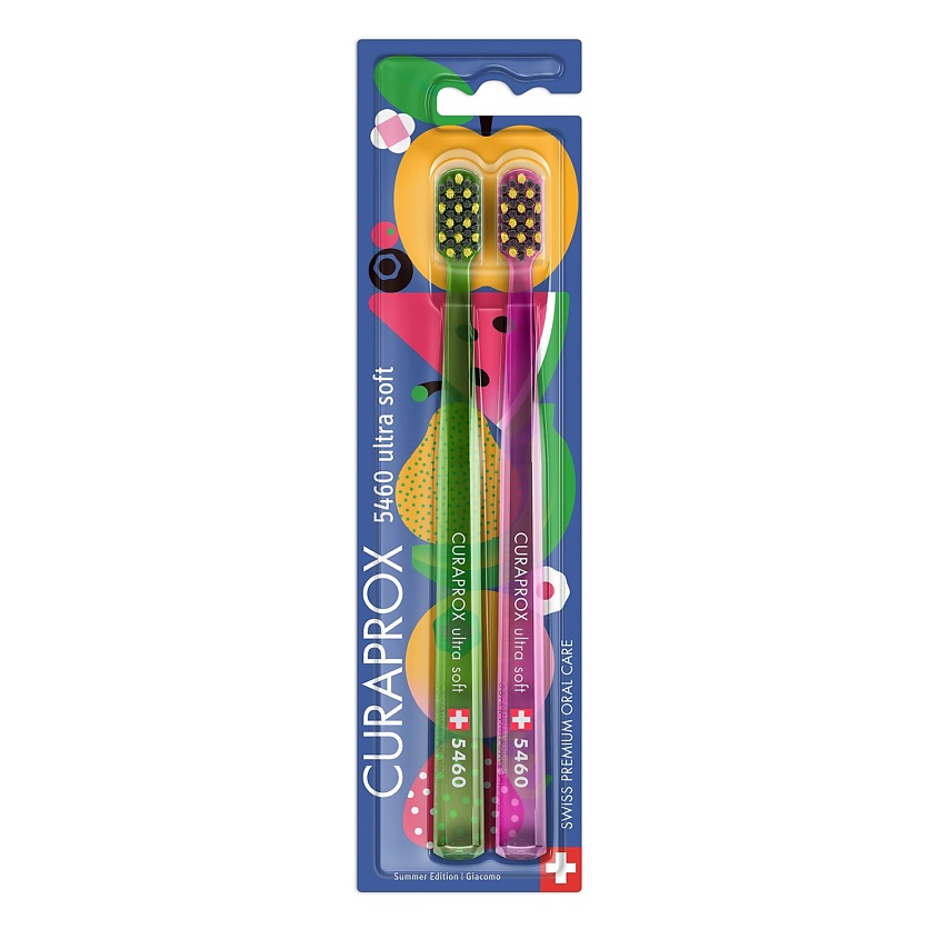 Изображение товара CURAPROX набор зубных щеток ultrasoft Duo Summer Edition 2025 2 шт ультрамягкие