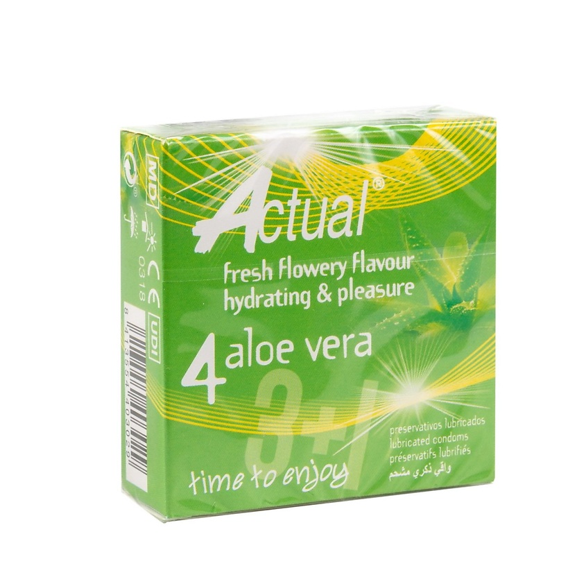 Изображение товара ACTUAL Презервативы с Алоэ Вера 4 шт. Увлажняющие и защитные