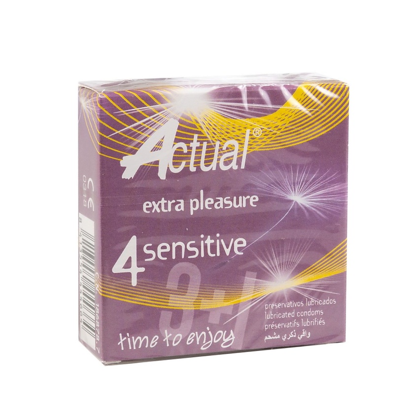Изображение товара ACTUAL Ультратонкие латексные презервативы 4 шт без отдушки