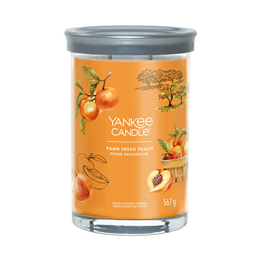 Изображение товара Ароматическая свеча Yankee Candle Farm Fresh Peach 567 г натуральный соевый воск