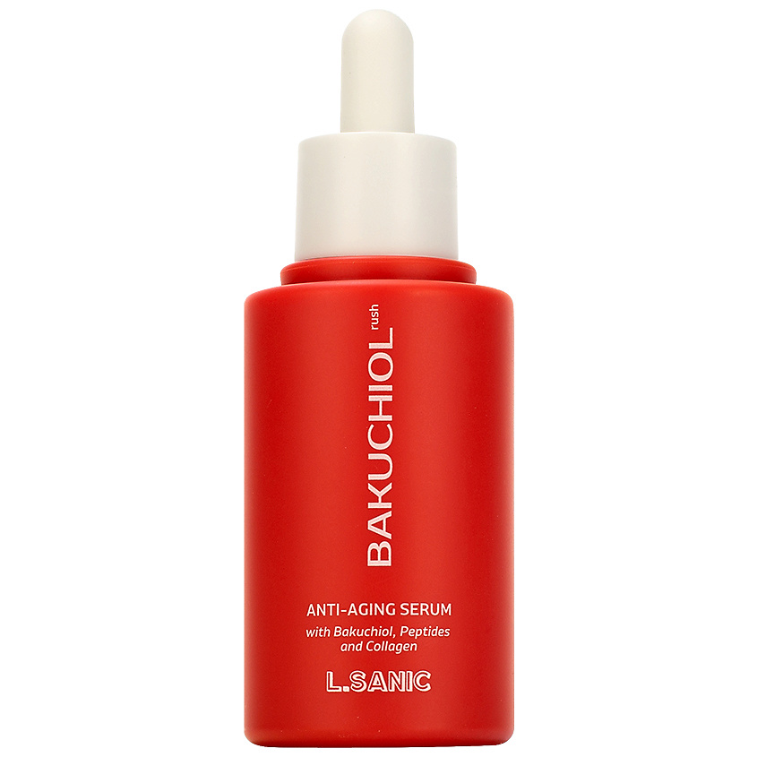 Изображение товара LSANIC Сыворотка антивозрастная омолаживающая с бакучиолом, пептидами и коллагеном, 50 мл