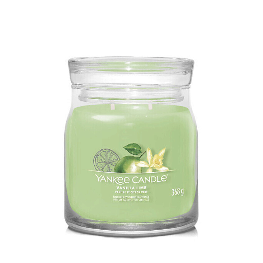 Изображение товара Яркая ароматическая свеча Yankee Candle Vanilla Lime 368 г для уюта и релаксации