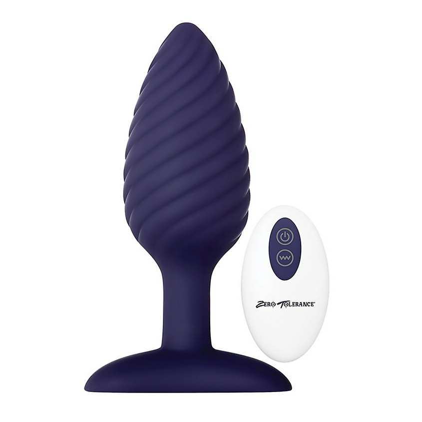 Изображение товара EVOLVED Zero Tolerance WICKED TWISTER Анальная пробка с вибрацией и пультом ДУ, Синий
