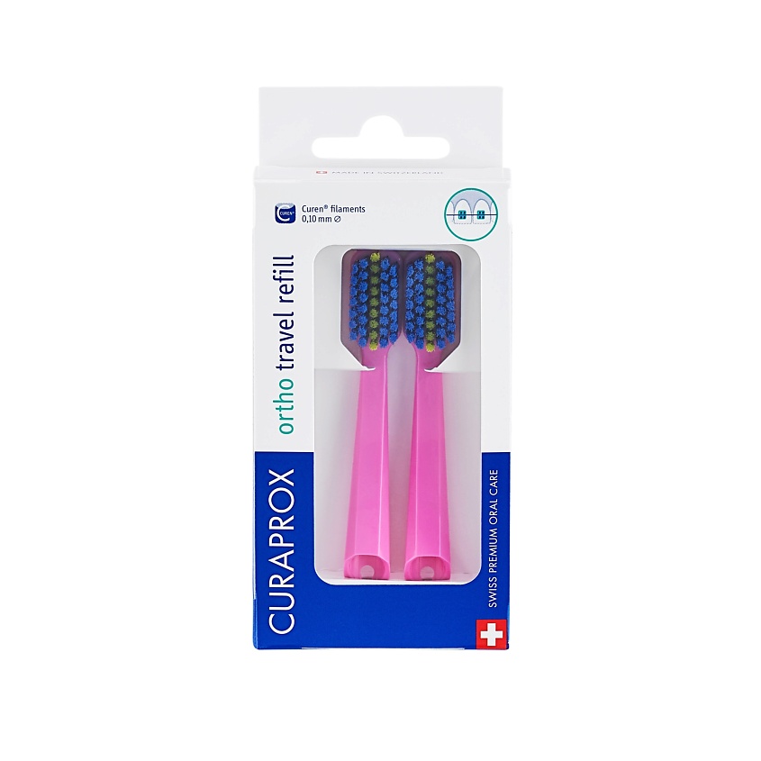 Изображение товара CURAPROX сменные зубные щетки CS 5460 ortho Ultra Soft 2 шт. ультрамягкие для ортодонтического уход