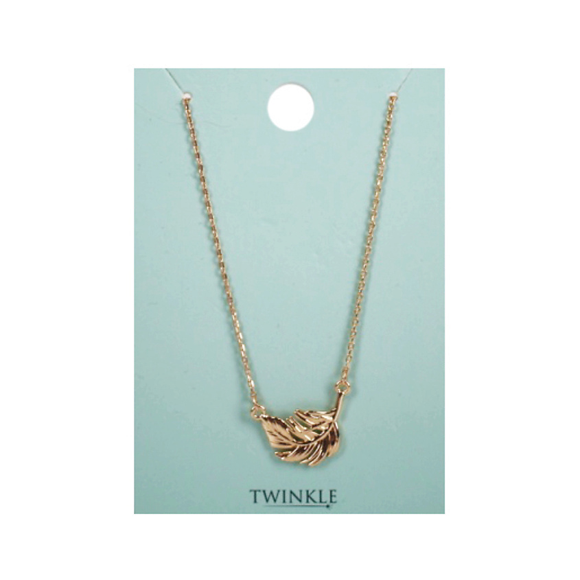 Изображение товара Подвеска с цепочкой Golden Leaf от Twinkle - стильное украшение для женщин