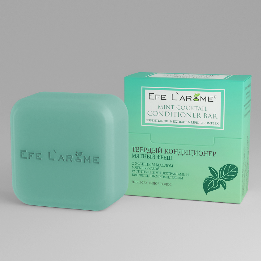 Изображение товара EFE L`AROME Твёрдый бальзам-кондиционер укрепление, питание и защита волос Мятный фреш, 57 г