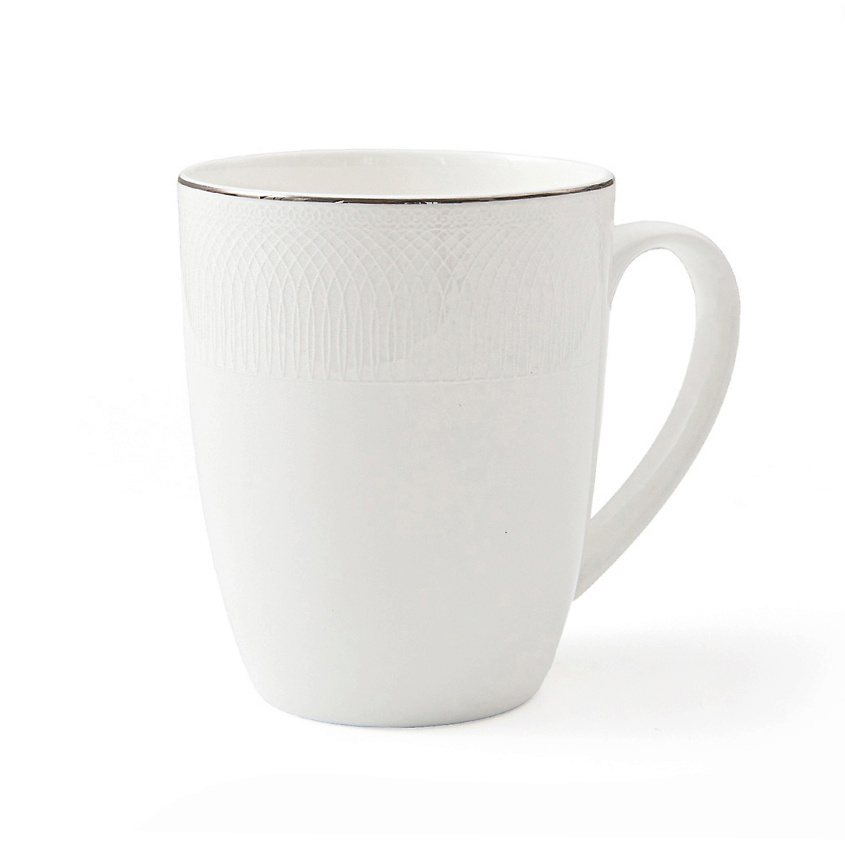 Изображение товара MANDARIN DECOR Кружка фарфоровая для чая и кофе, цвет: белый; 420 мл