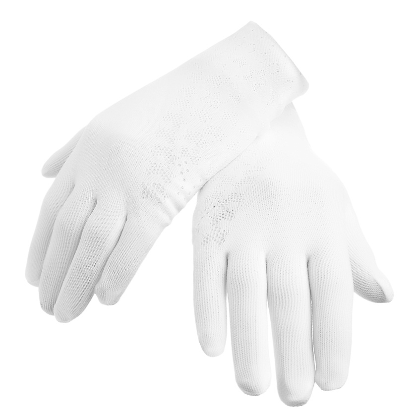 Изображение товара Короткие перчатки с ажурным рисунком Леди Джейн белые универсальные