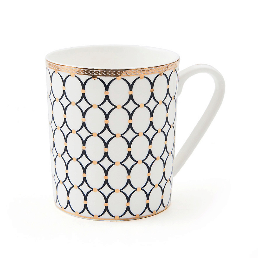 Изображение товара MANDARIN DECOR Кружка фарфоровая для чая и кофе, цвет: белый; 320 мл