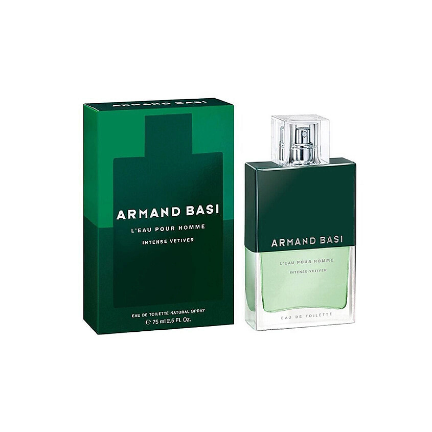 Изображение товара ARMAND BASI L'Eau Pour Homme Intense Vetiver 75 мл мужская туалетная вода свежий древесный аромат