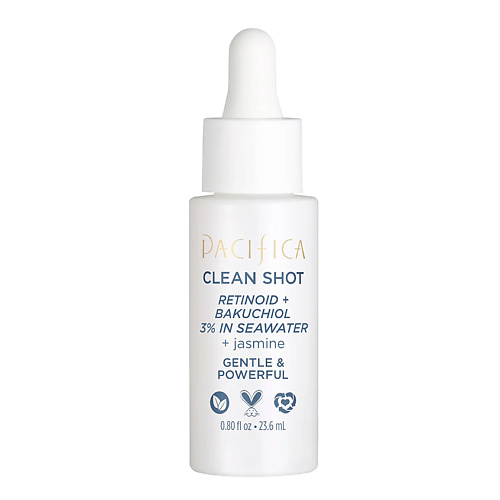 

PACIFICA Сыворотка для лица с ретиноидами Clean Shot Retinoid and Bakuchiol 3 Percent In Seawater, Сыворотка для лица с ретиноидами Clean Shot Retinoid and Bakuchiol 3 Percent In Seawater